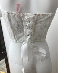 Bustier by VICTORIA'S SECRET and SWAROVSKI Laced Corset Off-White Limited